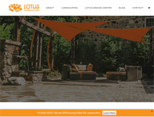 Tablet Screenshot of lotusgardenscapes.com